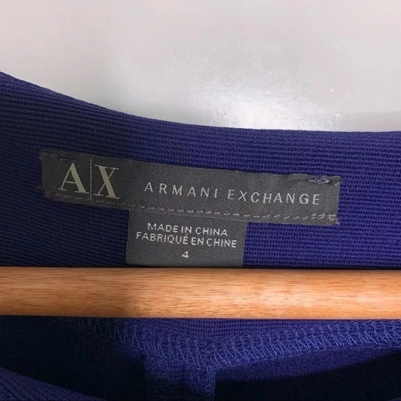 Armani Exchange Blue Full Side Zip Dress Size 4 - Picture 5 of 8